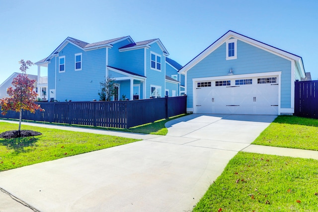 view of front of house with a front lawn