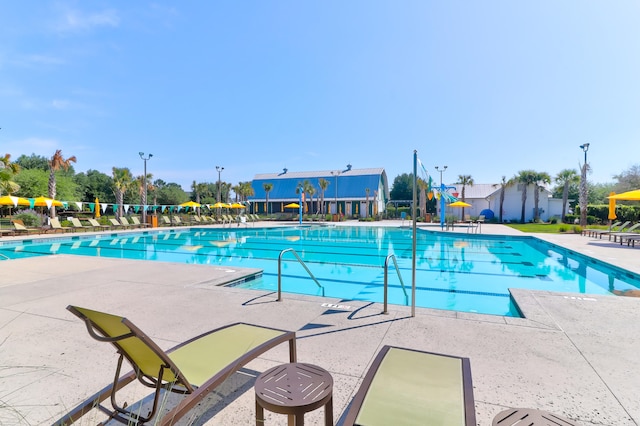 view of pool with a patio