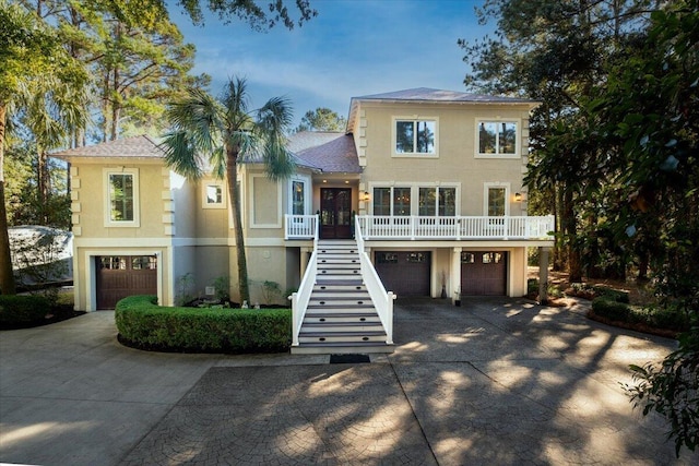 view of front of home with a garage