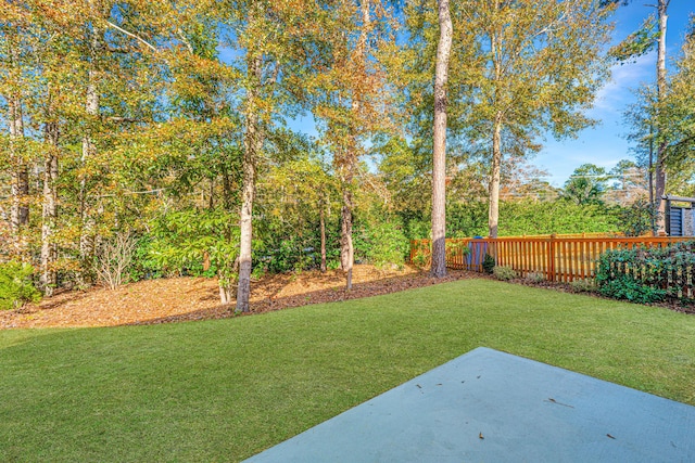 view of yard with a patio area