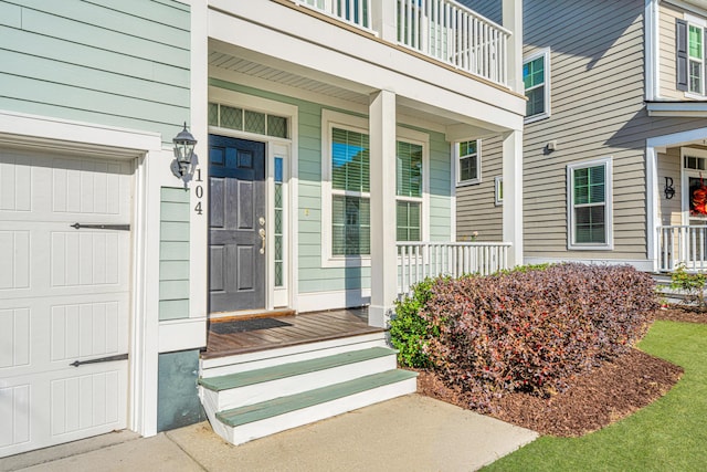 entrance to property with a porch