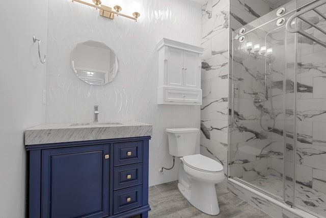 130 River Landing Dr Unit 4102, Charleston, SC 29492 - bathroom featuring a marble finish shower, toilet, and vanity