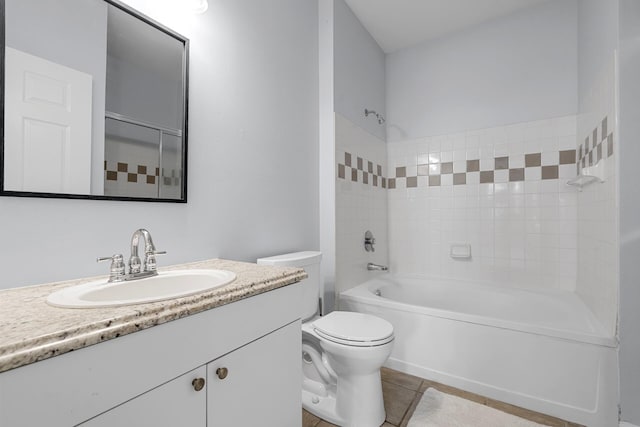 130 River Landing Dr Unit 4102, Charleston, SC 29492 - full bath with toilet, vanity, shower / bathtub combination, and tile patterned flooring