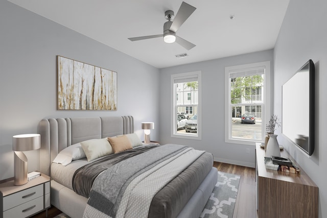 130 River Landing Dr Unit 4102, Charleston, SC 29492 - bedroom with dark wood-style floors, baseboards, and ceiling fan