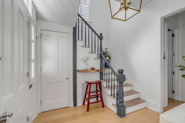 foyer featuring hardwood / wood-style floors