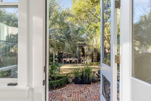 view of doorway to outside