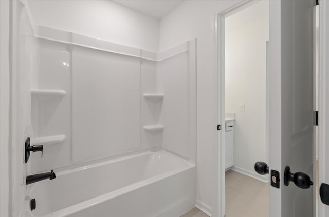 351 Blue Oak Dr, Moncks Corner, SC 29461 - bathroom with  shower combination, baseboards, tile patterned floors, and vanity