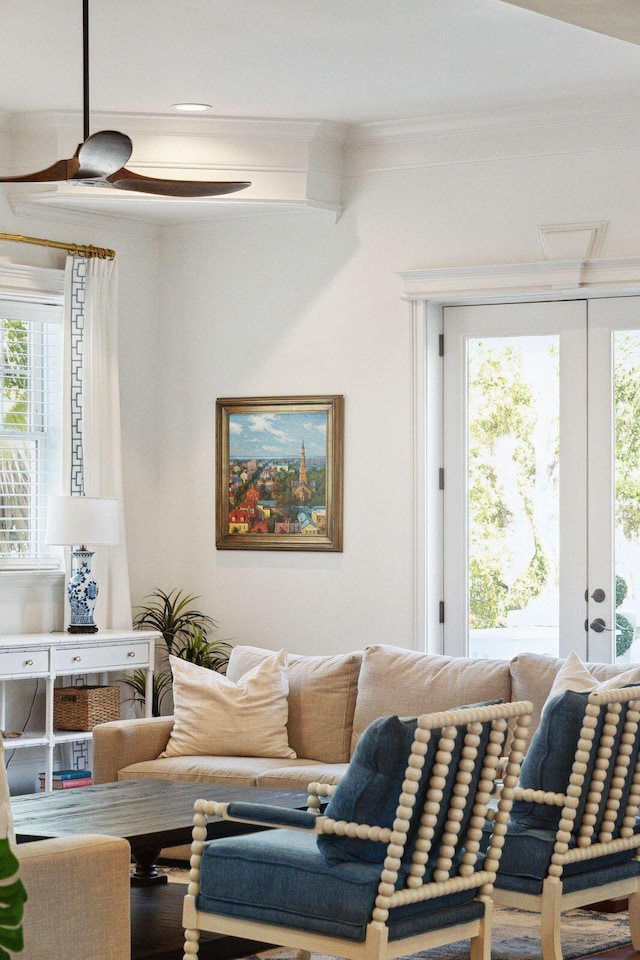 3 Cross Ln, Isle Of Palms, SC 29451 - living room with crown molding