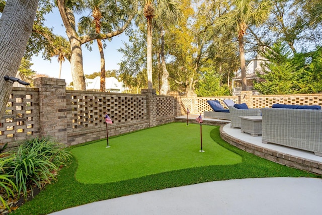 3 Cross Ln, Isle Of Palms, SC 29451 - view of yard with a putting area