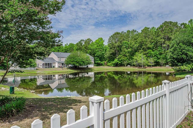 water view with fence