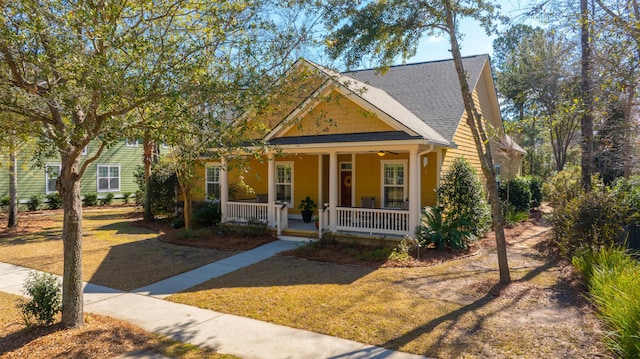 view of front of property with a porch