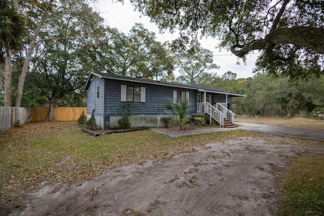 view of ranch-style home