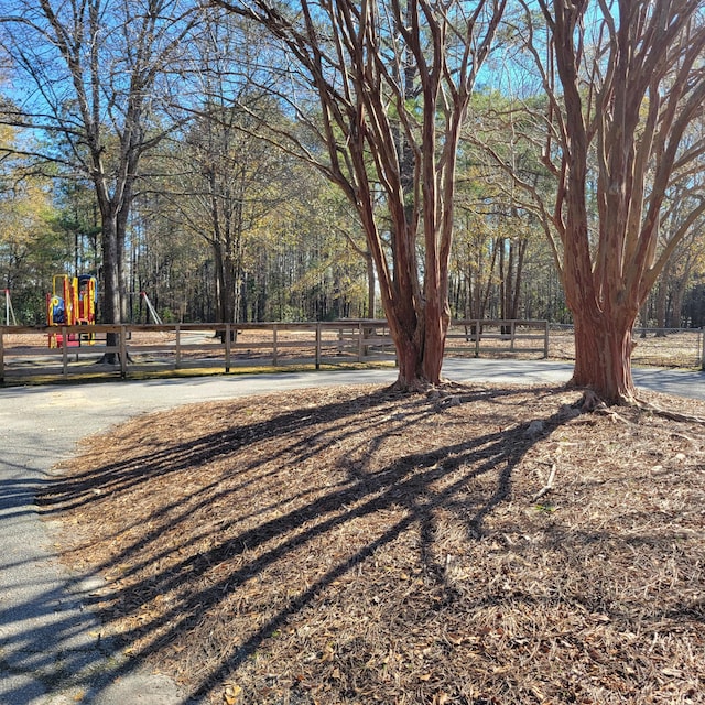 view of yard with a playground