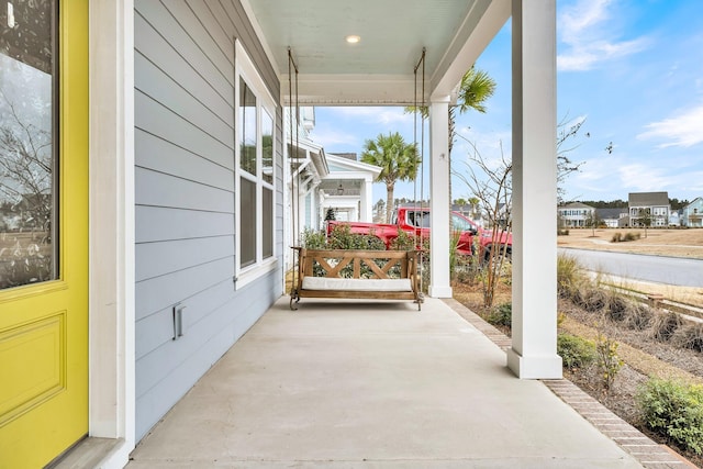 view of patio / terrace featuring covered porch