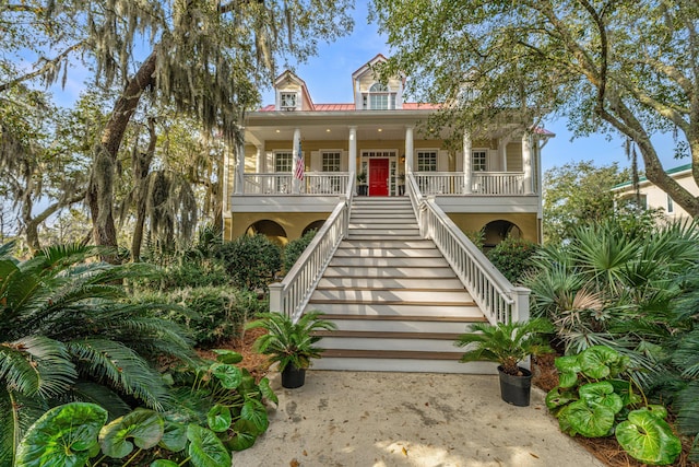 view of front of property with a porch