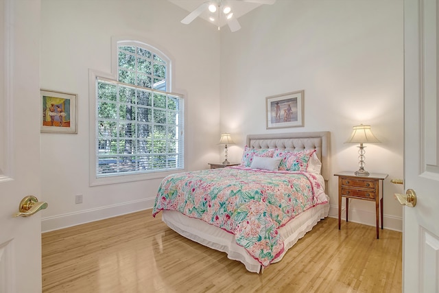 5084 Timber Race Crse, Hollywood, SC 29449 - bedroom with wood finished floors, a high ceiling, and ceiling fan