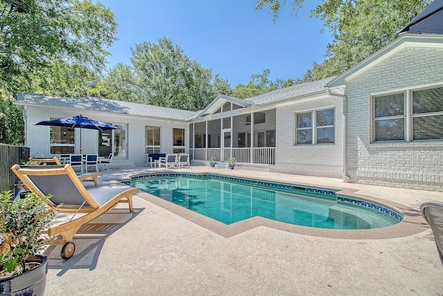 5084 Timber Race Crse, Hollywood, SC 29449 - outdoor pool with a patio and a sunroom