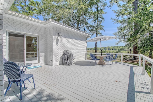 5084 Timber Race Crse, Hollywood, SC 29449 - wooden terrace featuring outdoor dining area