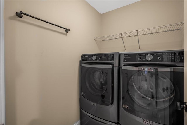 laundry area featuring washer and dryer