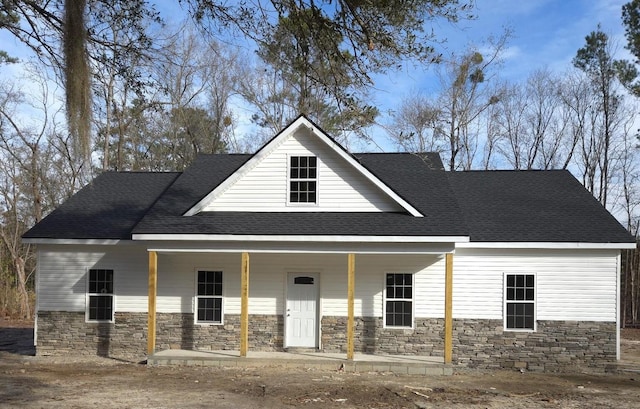 view of front of property with covered porch