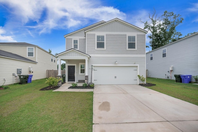 452 Minim St, Charleston, SC 29414 - view of front of home featuring a garage, a front yard, driveway, and board and batten siding