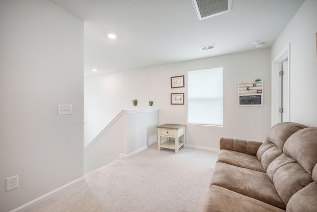 452 Minim St, Charleston, SC 29414 - living room featuring light colored carpet, baseboards, and recessed lighting