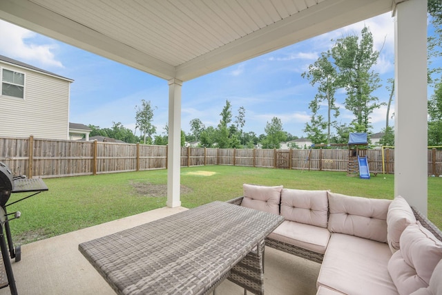 452 Minim St, Charleston, SC 29414 - view of patio featuring an outdoor hangout area