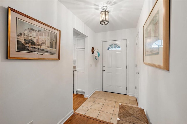 entryway featuring light hardwood / wood-style floors