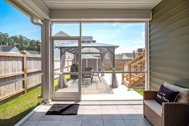 view of sunroom