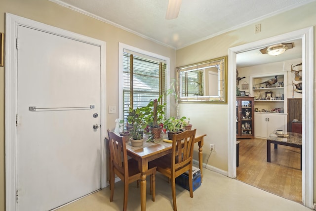 2703 Phyllis St, North Charleston, SC 29405 - dining area with ornamental molding and a ceiling fan