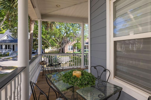 balcony with covered porch