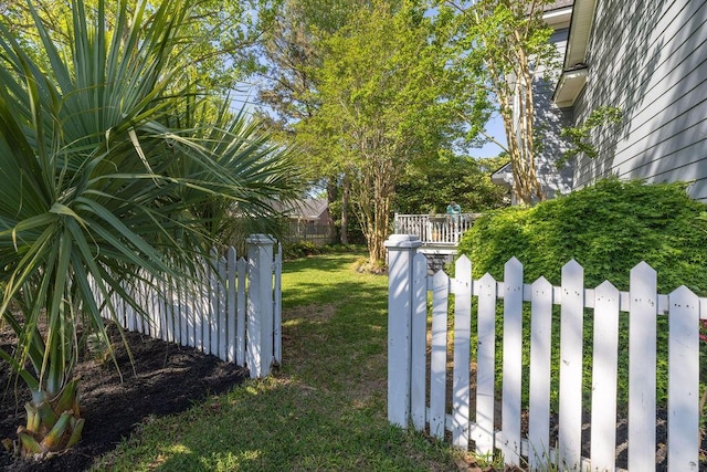 view of yard with fence private yard