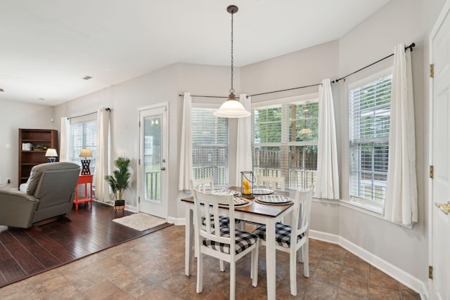 dining room with hardwood / wood-style flooring