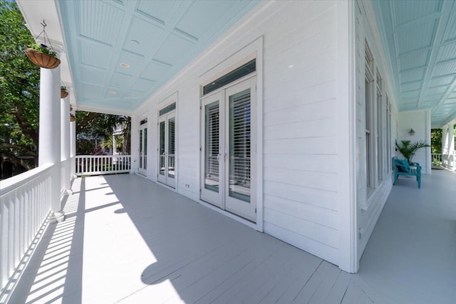 764 Post Oak Dr, Mount Pleasant, SC 29464 - wooden terrace with french doors
