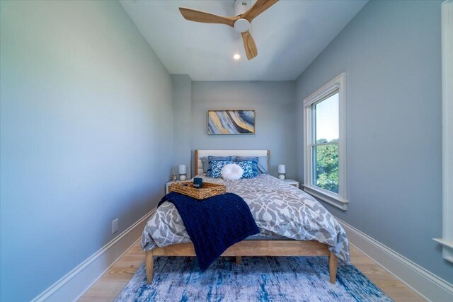 764 Post Oak Dr, Mount Pleasant, SC 29464 - bedroom with wood finished floors, baseboards, a ceiling fan, and recessed lighting