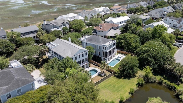 764 Post Oak Dr, Mount Pleasant, SC 29464 - aerial view of residential area with a pool area