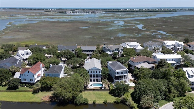 764 Post Oak Dr, Mount Pleasant, SC 29464 - aerial view of residential area featuring a nearby body of water