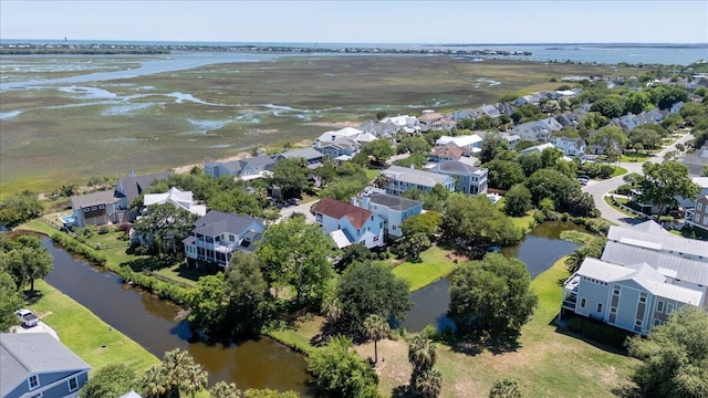 764 Post Oak Dr, Mount Pleasant, SC 29464 - aerial view of residential area featuring a large body of water