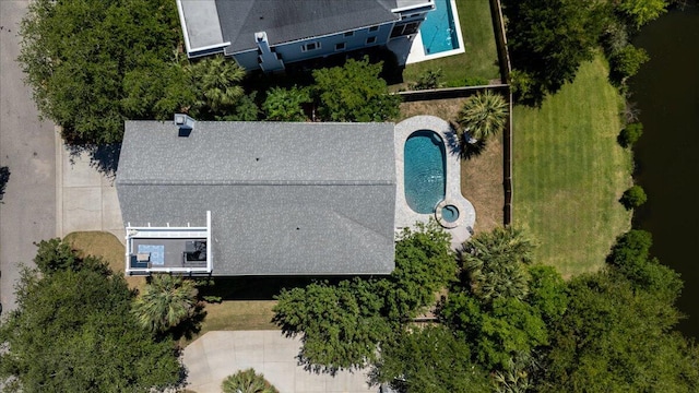764 Post Oak Dr, Mount Pleasant, SC 29464 - view from above of property featuring a pool