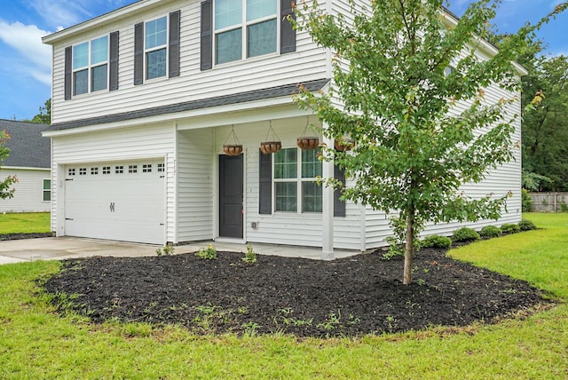 717 Butter Rd, Bonneau, SC 29431 - view of front of house featuring an attached garage, a front yard, and driveway