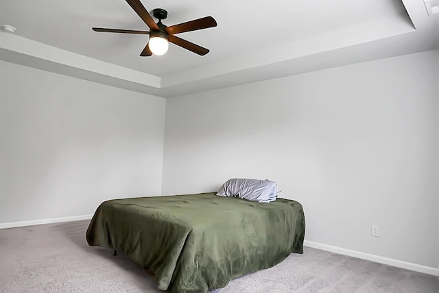 717 Butter Rd, Bonneau, SC 29431 - bedroom with carpet flooring, a raised ceiling, and ceiling fan