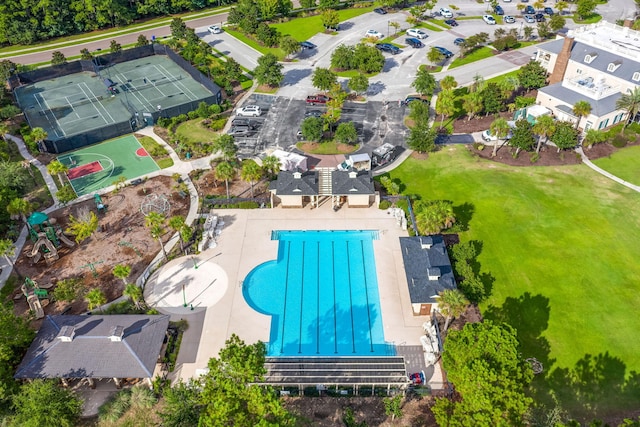 2772 Latrobe Ct, Mount Pleasant, SC 29466 - drone / aerial view of a pool area