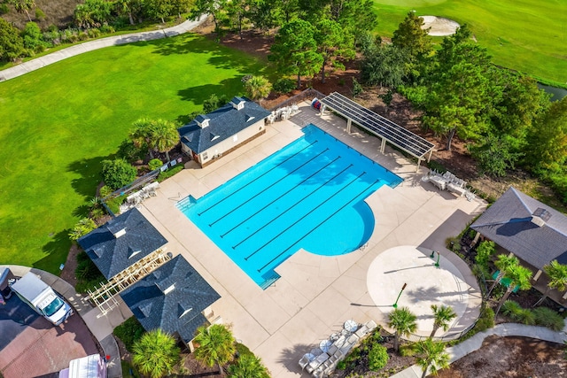 2772 Latrobe Ct, Mount Pleasant, SC 29466 - aerial view of property and surrounding area featuring a pool area