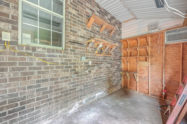 interior space featuring a wall mounted air conditioner