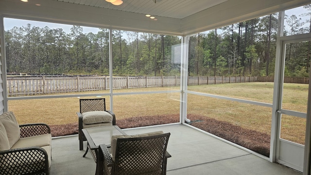 view of sunroom