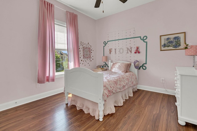 1325 Whisker Pole Ln, Mount Pleasant, SC 29466 - bedroom featuring wood finished floors, baseboards, and a ceiling fan