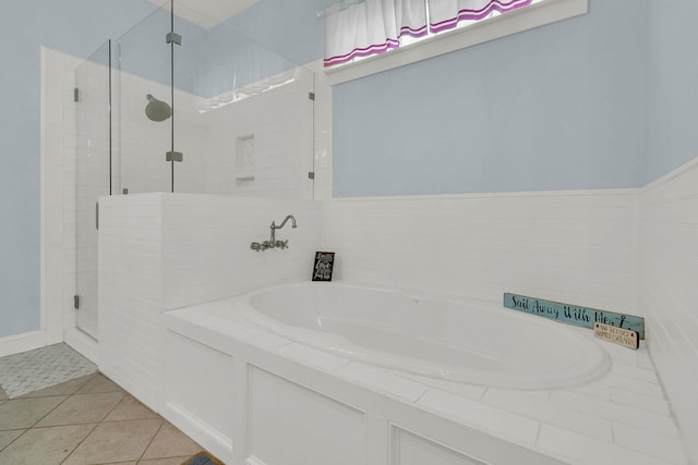1325 Whisker Pole Ln, Mount Pleasant, SC 29466 - full bath with a garden tub, a shower stall, and tile patterned flooring