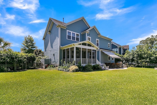 1325 Whisker Pole Ln, Mount Pleasant, SC 29466 - back of property featuring a sunroom and a patio area