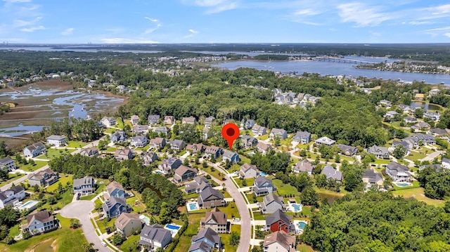 1325 Whisker Pole Ln, Mount Pleasant, SC 29466 - aerial overview of property's location with a large body of water and nearby suburban area