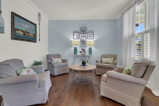 1325 Whisker Pole Ln, Mount Pleasant, SC 29466 - living room featuring crown molding and wood finished floors